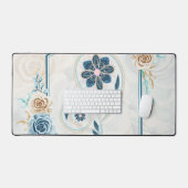 Blue and Teal Floral Graphic, Revitalizing Life Bureaumat (Keyboard & Muis)