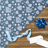 Blue And Teal Heart Cadeaupapier