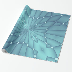 Blue and Turquoise Metallic Star Cadeaupapier