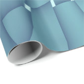 Blue and Turquoise Metallic Star Cadeaupapier (Rol Hoek)