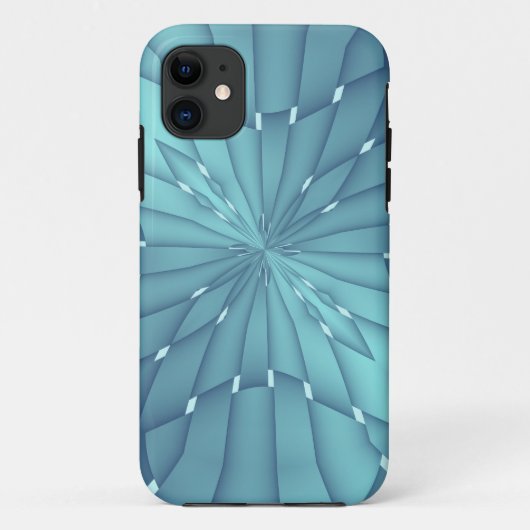 Blue and Turquoise Metallic Star Case-Mate iPhone Case (Achterkant)