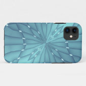 Blue and Turquoise Metallic Star Case-Mate iPhone Case (Achterkant (horizontaal))