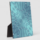 Blue and Turquoise Metallic Star Fotoplaat (Zijkant)