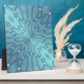 Blue and Turquoise Metallic Star Fotoplaat (Zijkant)