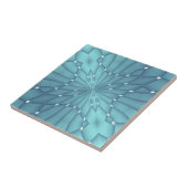 Blue and Turquoise Metallic Star Tegeltje (Zijkant)