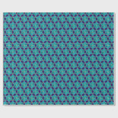 Blue and Turquoise Star van David Tessellation Cadeaupapier (Vlak)