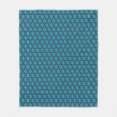 Blue and Turquoise Star van David Tessellation Fleece Deken (Voorkant)