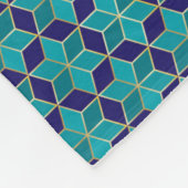 Blue and Turquoise Star van David Tessellation Fleece Deken (Hoek)