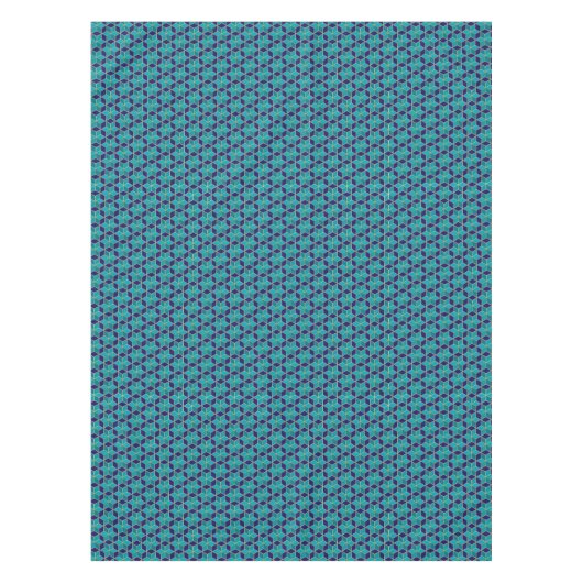 Blue and Turquoise Star van David Tessellation Tafelkleed (Voorkant)