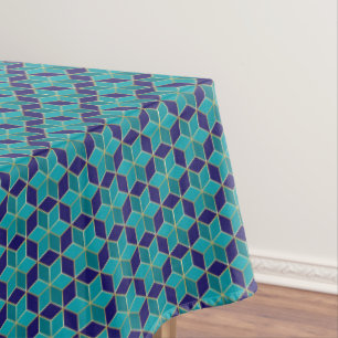 Blue and Turquoise Star van David Tessellation Tafelkleed