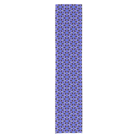 Blue and Violet Star Tegel Table Runner Korte Tafelloper (Voorkant)
