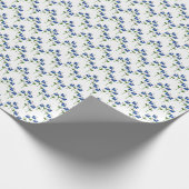Blue and White Abstract Flowers Cadeaupapier (Hoek)