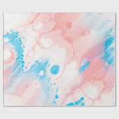 Blue and white abstract painting cadeaupapier (Vlak)