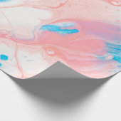Blue and white abstract painting cadeaupapier (Hoek)