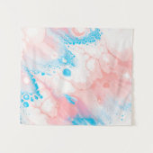 Blue and white abstract painting wandkleed (Voorkant (horizontaal))