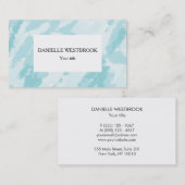 Blue and White Abstract Sky Pattern Visitekaartje (Voorkant / Achterkant)