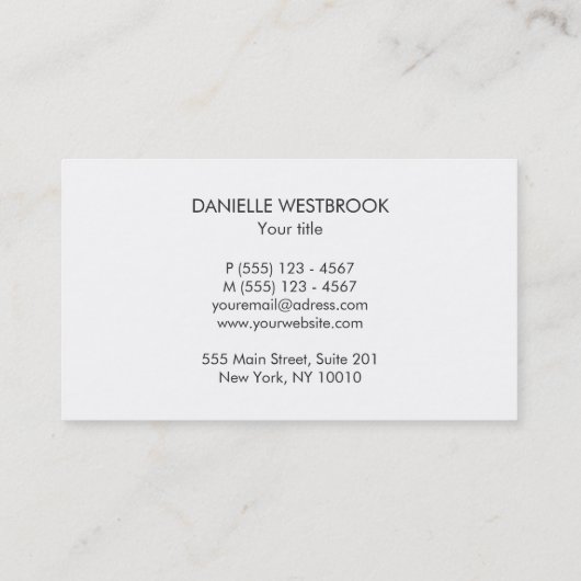 Blue and White Abstract Sky Pattern Visitekaartje (Achterkant)