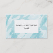 Blue and White Abstract Sky Pattern Visitekaartje (Voorkant)