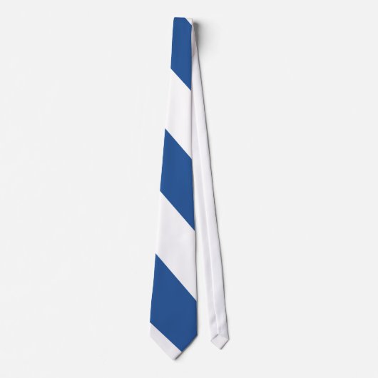 Blue and White Air Hawk Diagonal Striped Stropdas (Voorkant)