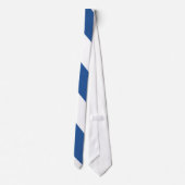 Blue and White Air Hawk Diagonal Striped Stropdas (Achterkant)