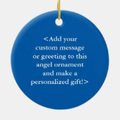 Blue and White ALS Awareness Ribbon Angel Ornament (Achterkant)
