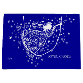 Blue and White Angel Gift Bag Groot Cadeauzakje