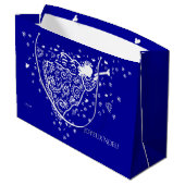 Blue and White Angel Gift Bag Groot Cadeauzakje (Achterkant Gekanteld)