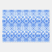 Blue and White Azulejo Spain Azul Pattern Wrappi Inpakpapier Vel (Voorkant)