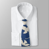 Blue and White Birds Stropdas (Gebonden)