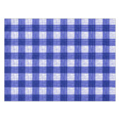 Blue and White Bold Checkered Plaid Design  Tafelkleed (Voorkant (Horizontaal))