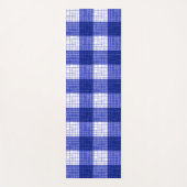 Blue and White Bold Checkered Plaid Design  Yogamat (Voorkant)
