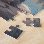 Blue and white Border Collie Legpuzzel (Zijkant)