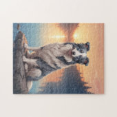 Blue and white Border Collie Legpuzzel (Horizontaal)