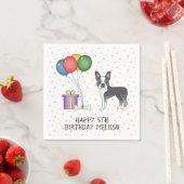 Blue and White Boston Terrier Cute Dog - Birthday Servet (Insitu)