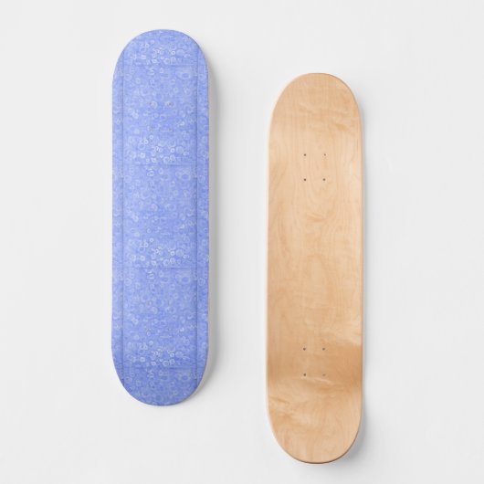 Blue And White Bubbles Persoonlijk Skateboard (Voorkant)