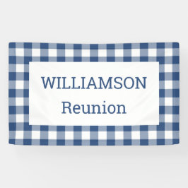 Blue and White Buffalo Check Reunion Party Spandoek