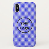 Blue and white checker board pattern Case-Mate iPhone case (Achterkant)