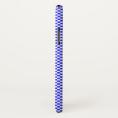 Blue and white checker board pattern Case-Mate iPhone case (Achterkant / rechts)