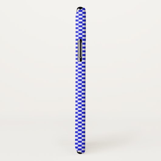 Blue and white checker board pattern Case-Mate iPhone case (Achterkant / rechts)