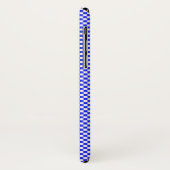 Blue and white checker board pattern Case-Mate iPhone case (Achterkant/links)