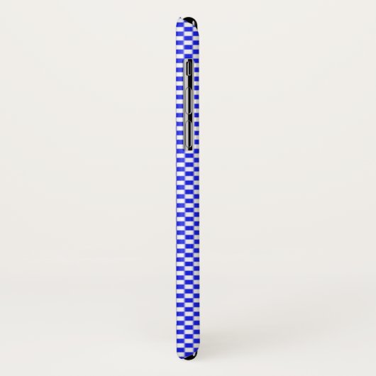 Blue and white checker board pattern Case-Mate iPhone case (Achterkant/links)