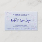 Blue And White Cherry Blossom Nature Spa Visitekaartje (Achterkant)