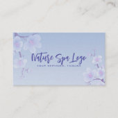 Blue And White Cherry Blossom Nature Spa Visitekaartje (Voorkant)