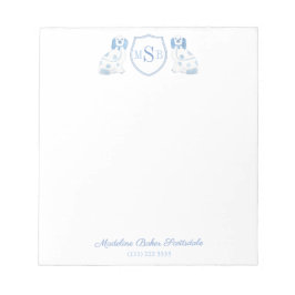 Blue and White China Dogs Staffordshire Monogram Notitieblok