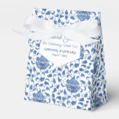 Blue and White Chinoiserie Chic Wedding Shower Bedankdoosjes (Voorkant Zijde)