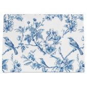 Blue and White Chinoiserie Floral Birds Groot Cadeauzakje (Voorkant)