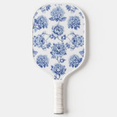Blue and White Chinoiserie Floral Monogram Pickleb Pickleball Paddle (Voorkant)