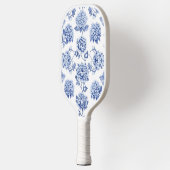 Blue and White Chinoiserie Floral Monogram Pickleb Pickleball Paddle (Links)