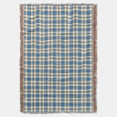 Blue and White Clan Hannay Scottish Pset Deken (Voorkant Verticaal)