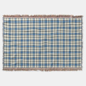 Blue and White Clan Hannay Scottish Pset Deken (Voorkant)